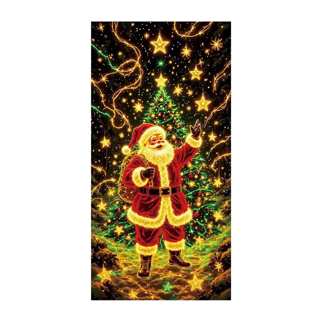 Christmas Fluorescent Door Frame, Door Cover Background, Holiday Party Decoration, Christmas Decoration Hanging Cloth