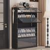 Multi-Layer Transparent Shoe Cabinet: Stylish and Dustproof Entryway Storage for Home, Dormitory, and Indoor Use.