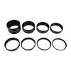 8PCS Black Telescope Extension Tube M54x0.75 Stackable Threaded Dazzle Proof Astronomical Telescope Spacer Kit