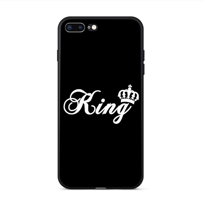 

Чехол для телефона King and Queen Lovers для iPhone 11 pro max XS XR X мягкий чехол SE2020 7 8 6s 6 plus 5 5S 10 shell Уникальный роскошный чехол iPhone 11promax