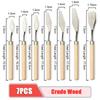 7 PC Stainless Steel Oil Painting Knife Art Crafts Water Knife Palette Knife Oil Painting Mixing Knife Scraper Art Tools LXY