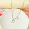 Round Unicorns Pendant Necklace Stainless Steel Clavicle Chain Fashion Choker