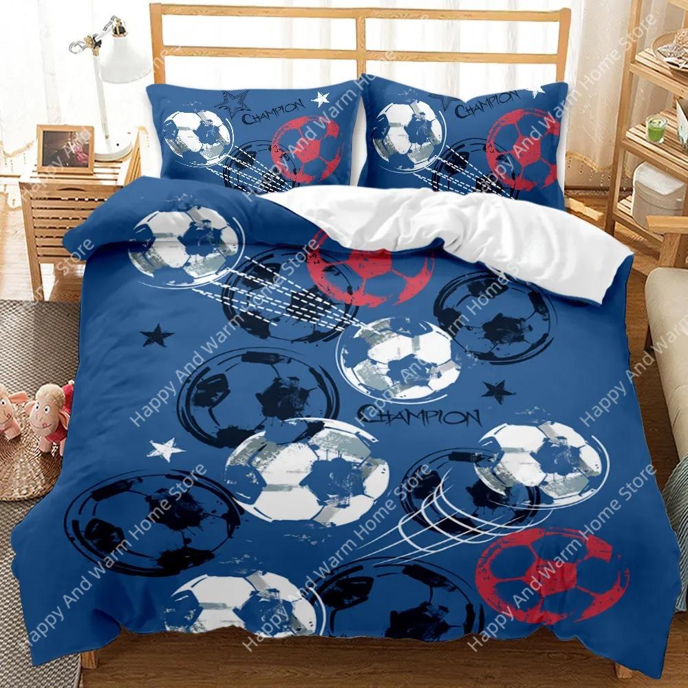 Ball Bettbezug Set Sportbälle Bettwäsche Set King Size Basketball Fußball Fußball Baseball Polyester Steppdeckenbezug Für Jungen Teenager