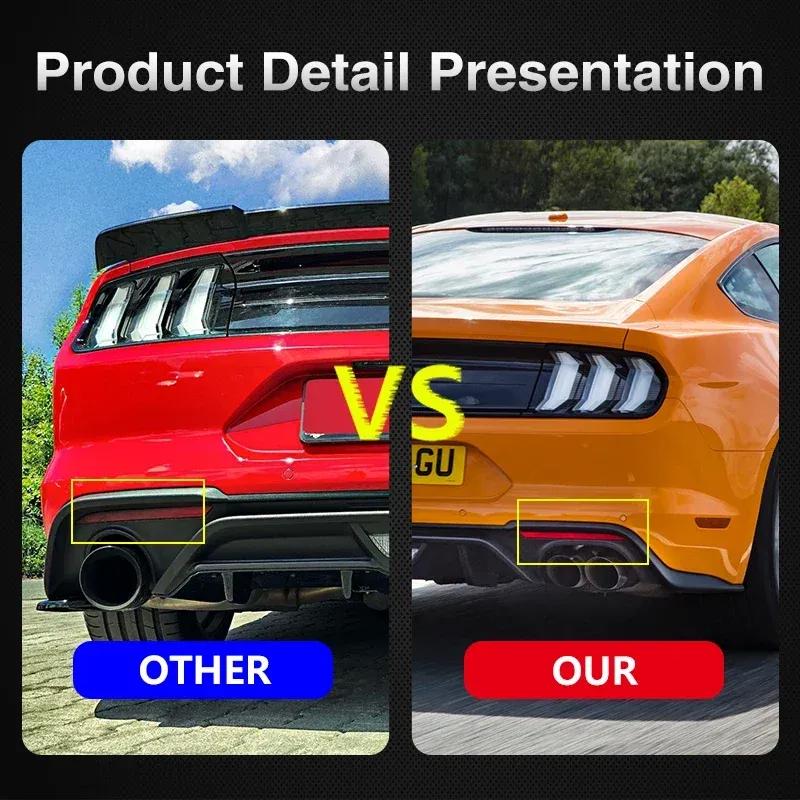 For Ford Mustang MK6 FR3Z-15A449-A FR3Z-15A448-A 2015~2023 Rear Bumper Reflectors Car Brake Stop Turn Warning Signal Lamp Strips