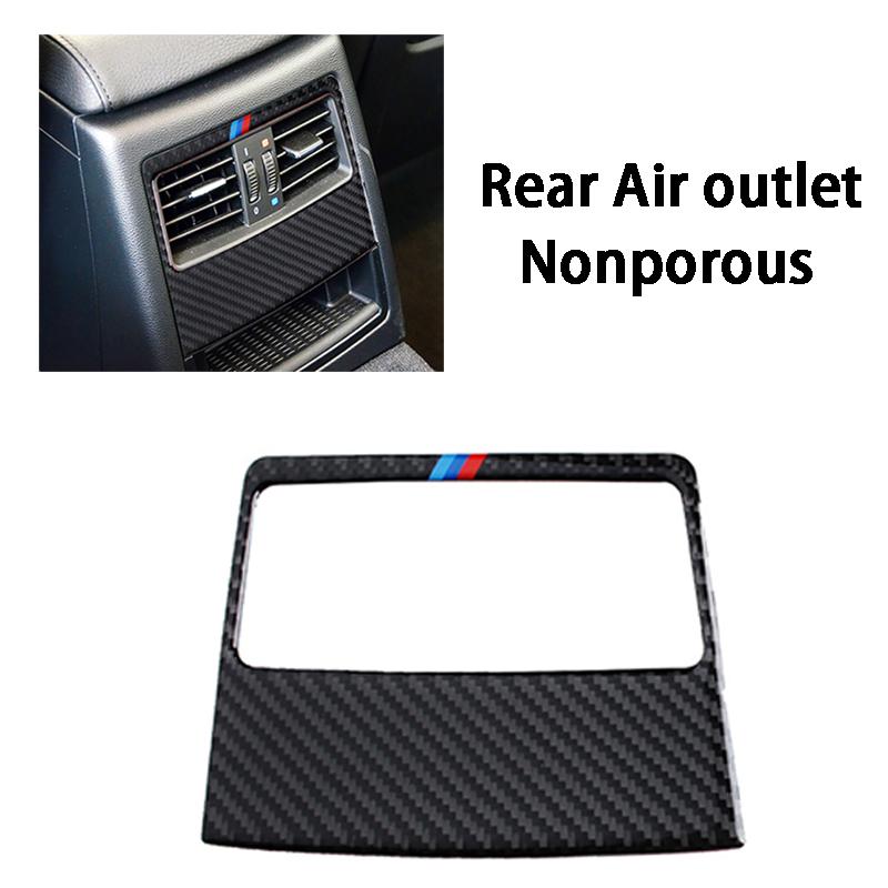 Carbon Fiber Car Interior Rear Seat Air Vent Outlet Decoration Cover Trim Sticker Decal For BMW 3 Series E90 E92 E93