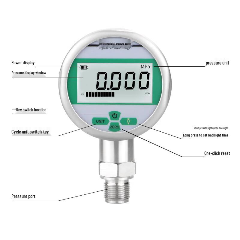DEKO High Precision Smart Digital Pressure Gauge (CN version)