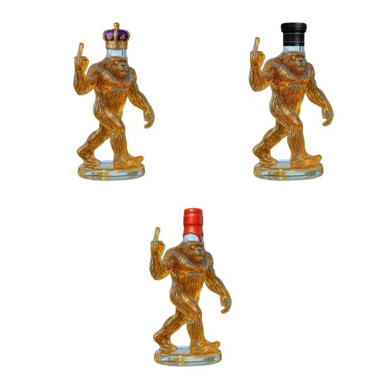 Savage Whiskey Bottle Decanter for Men Unique Wine Decanter Funny Savage Shaped Glass Quirky Gift for Sasquatch Enthusiasts