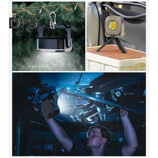 Mini Keychain Work Light Adjustable USB Rechargeable Waterproof Multi-function Portable Outdoor Camping Hiking Hanging Emergency Repair Lamp