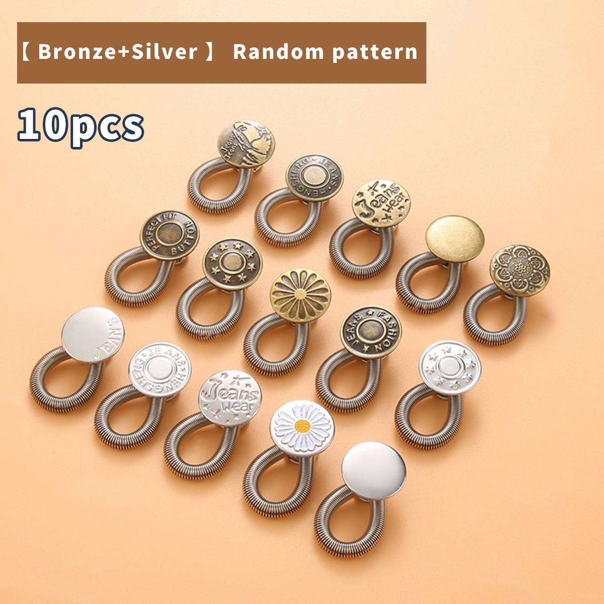 

2/5/10 шт. Ґудзики для джинсових штанів, Злегка збільшена талія, Регульовані та знімні ґудзики, Ґудзики для подовження талії штанів