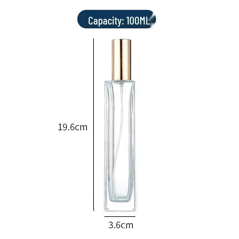 30ml Square Glass Perfume Bottle with Bayonet Seal, Fine Mist & Empty for Cosmetic Use