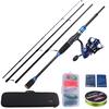 Spinnfiskesett 99% karbon Hard fiskestang Høyhastighets fiskehjul Bærbart komplett sett