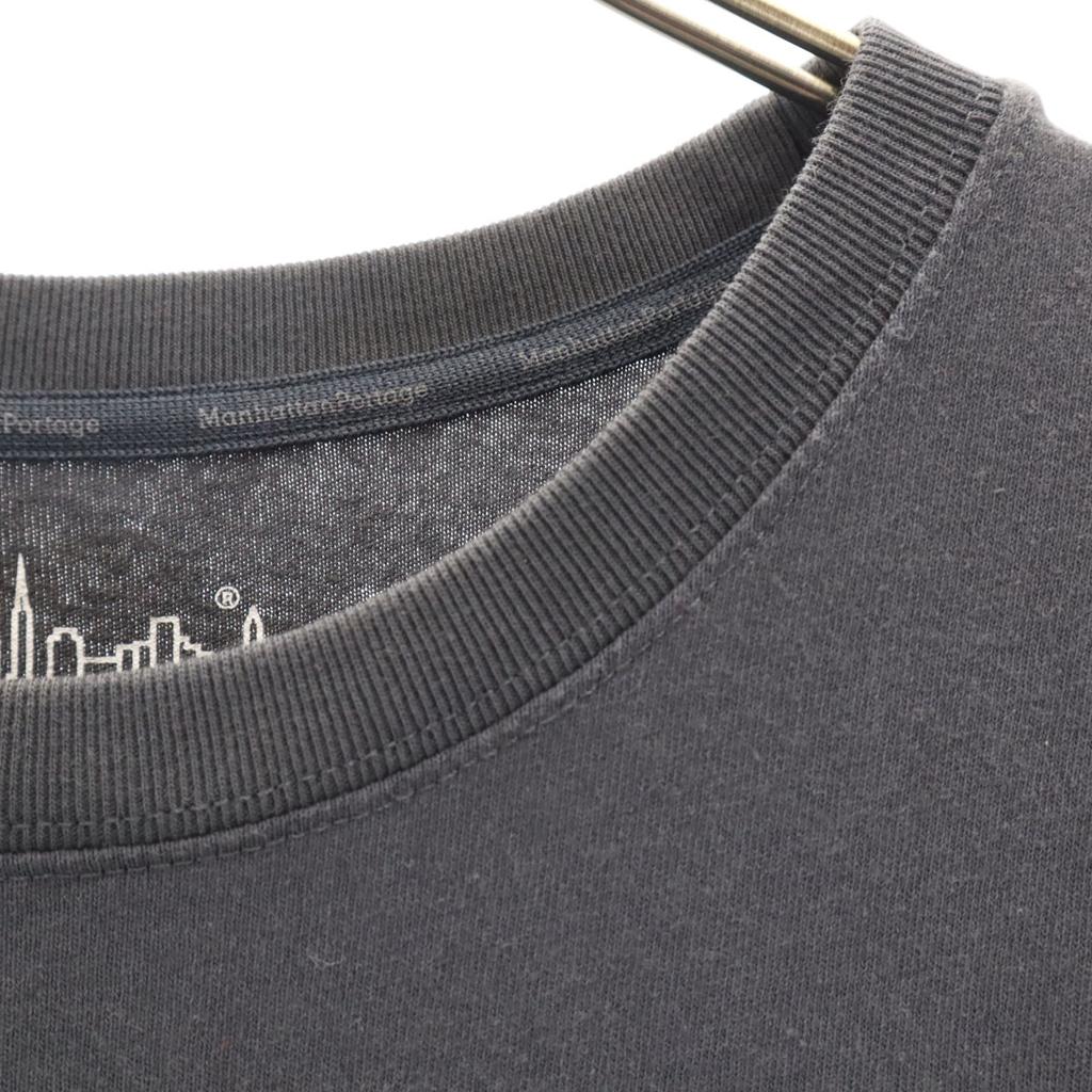 Manhattan Portage Graphic print Short sleeve T-shirt L Charcoal gray Men's Used