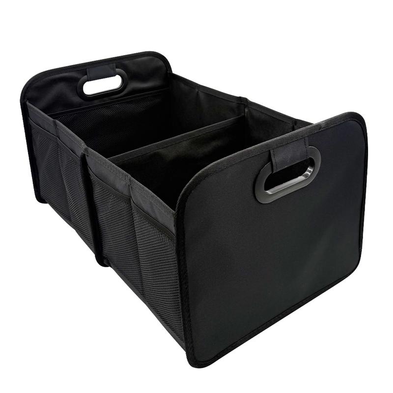 40L Foldable Portable Car Storage Box with Side Net, Car and Truck Trunk Organizer, Camping Storage Box, Space-Saving Multifunctional Storage Box, чёрный