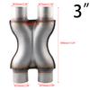 Wysokowydajny Uniwersalny Rura Wydechowa X-Pipe 2"/2.5"/3" Wlot/Wylot Podwójna Krzyżowa Rura X-Pipe Stal Nierdzewna Końcówka Wydechu Spawana