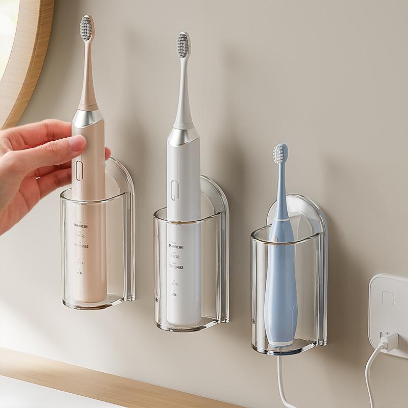 Bathroom Electric Toothbrush Holder Wall Mounted Electric Toothbrush Storage Rack Punch-Free Toothbrush Holder