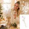 Christmas Decoration Acrylic Leaf Picks, Small Artificial Leaf Branches for Holiday Scene Decor, Small Size 33