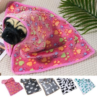 Pet Dog Filt Mjuk Fluffig Fleece Sovmatta Ljus Färg Tvättbar Ej blekande Vinter Varm Valp Kattunge Filt