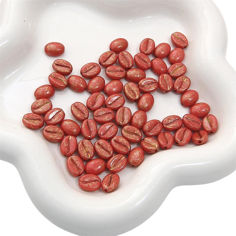 Handgemachtes Armband Perlen 8x10mm Acryl Kaffeebohnen Lose Perlen Handgemachtes DIY Zubehör Perlen Armband Schnüre Trennperlen