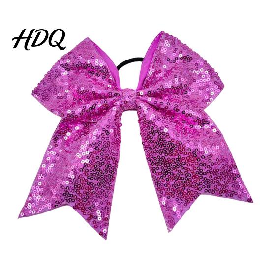 Haargummis für Gymnastik Pailletten Schleifen Elastisches Band Groß Cheerleading Festival Dekorationen Band Pferdeschwanzhalter Glitzer Scrunchies Damen Mädchen Teenager