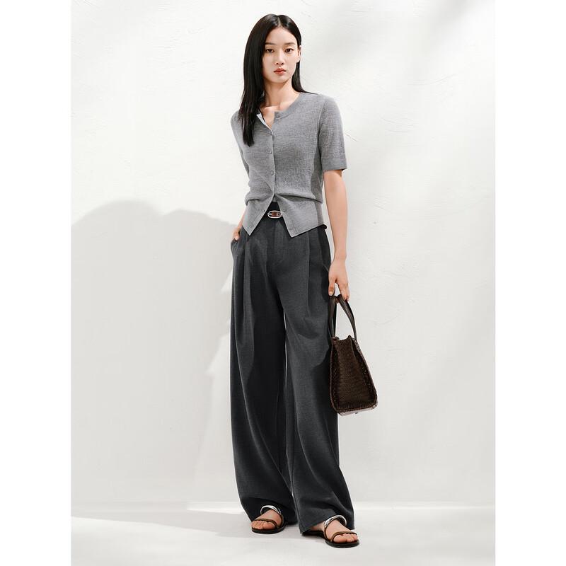 

Juzhi Annacore Baseline Women s Wool Knit Short-Sleeve Cardigan XL