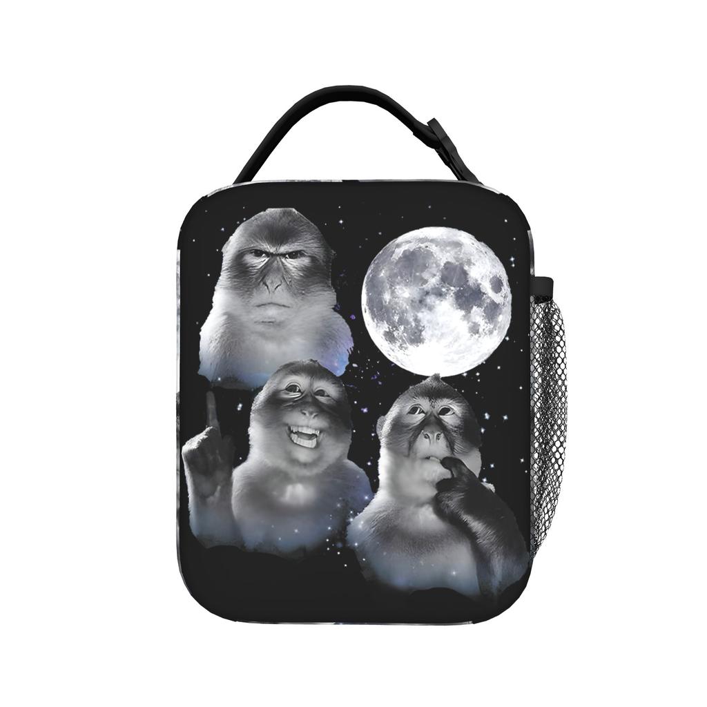 Insulated Lunch Box Thinking Monkey Meme Merch Lunch Food Box New Arrival Cooler Thermal Bento Box For Office