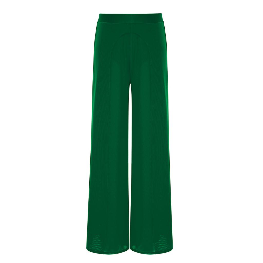 Kids Girls Performance Dance Pants: Elastic Waistband Wide-Leg Mesh with Built-In Briefs for Lyrical Competition