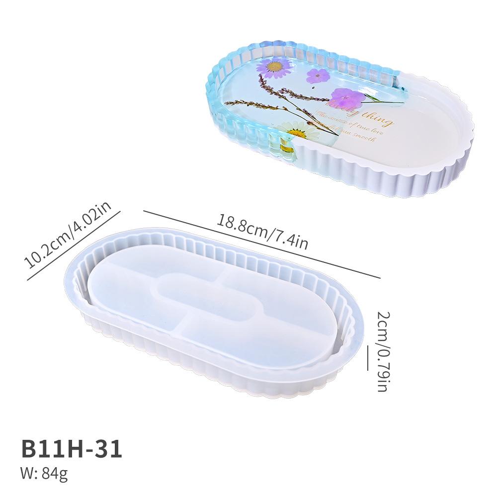 

Oval Tray Resin Mold Silicone Mold Diy Handmade Gypsum Resin Lace Desktop Storage Tray Jewelry Plate Resin Molding Casting