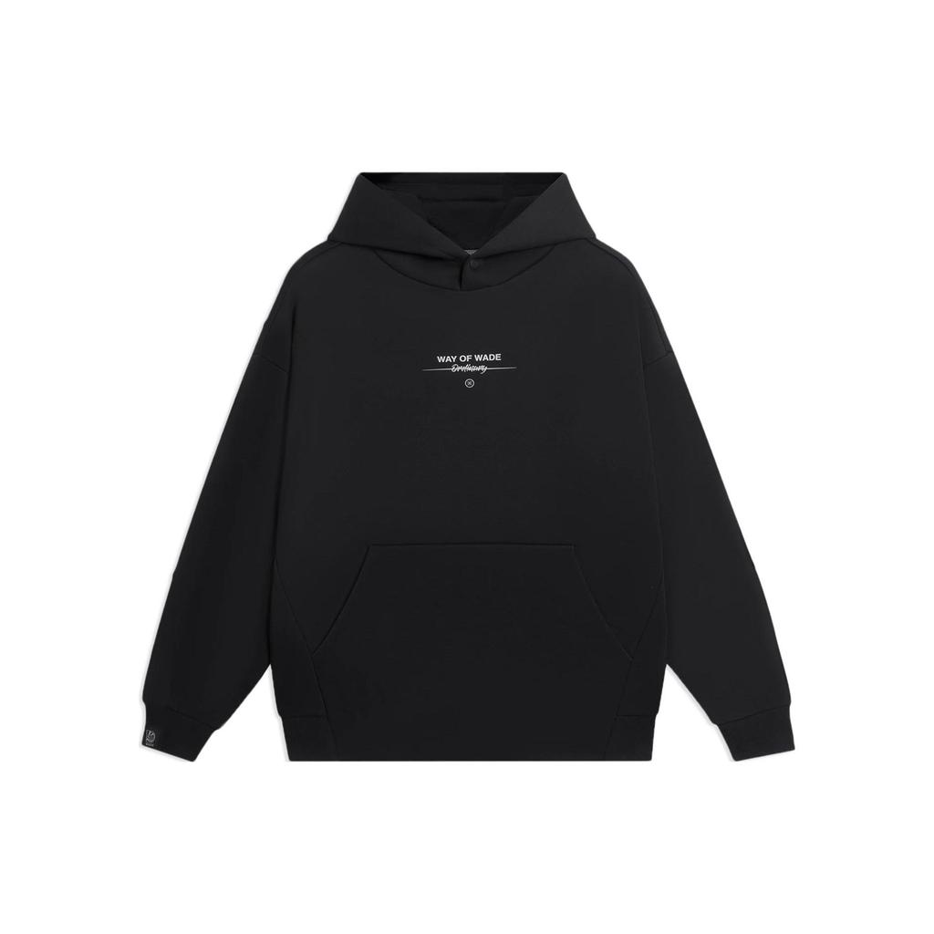 Li Ning Sweatshirts Unisex Black Hooded Moderate Regular AWDSC39-1