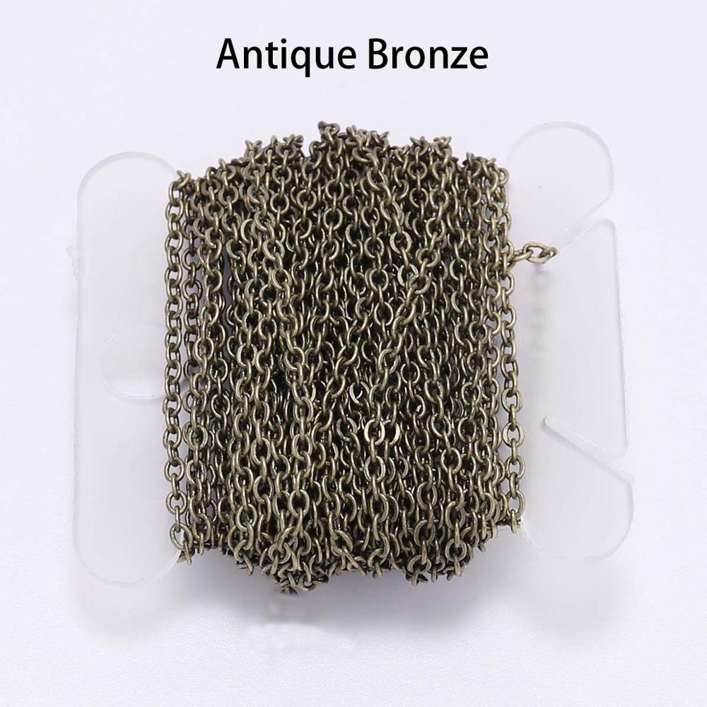 5 m/lot Gold/Bronze Plated Necklace Chain For Jewelry Making Findings DIY Necklace Chains Materials Handmade Supplies