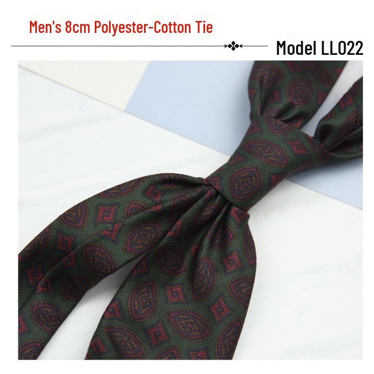 Men's Trendy 8CM Printed Tie: Business, Casual, Retro Fashion Accessory