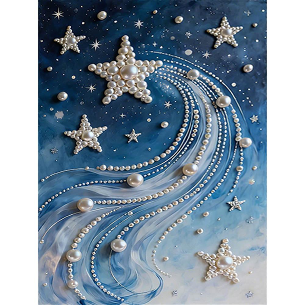 

Crystal Pearl Painting 5D DIY Frame Decoration Painting Meteor Home Wall Decoration Transparent Pearl Gemstone Painting Picture Art Crafts 35x45cm
