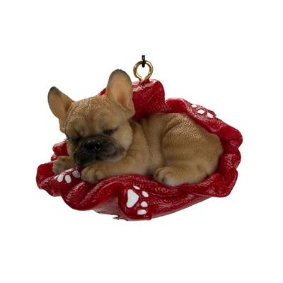 Ubia French Bulldog Wrapped In a Blanket 7 X X Animal Garden Christmas Tree H23091 Ornament, 4.5 4.5 Cm, Figurine, Decor, Dog, Ornament, Santa,