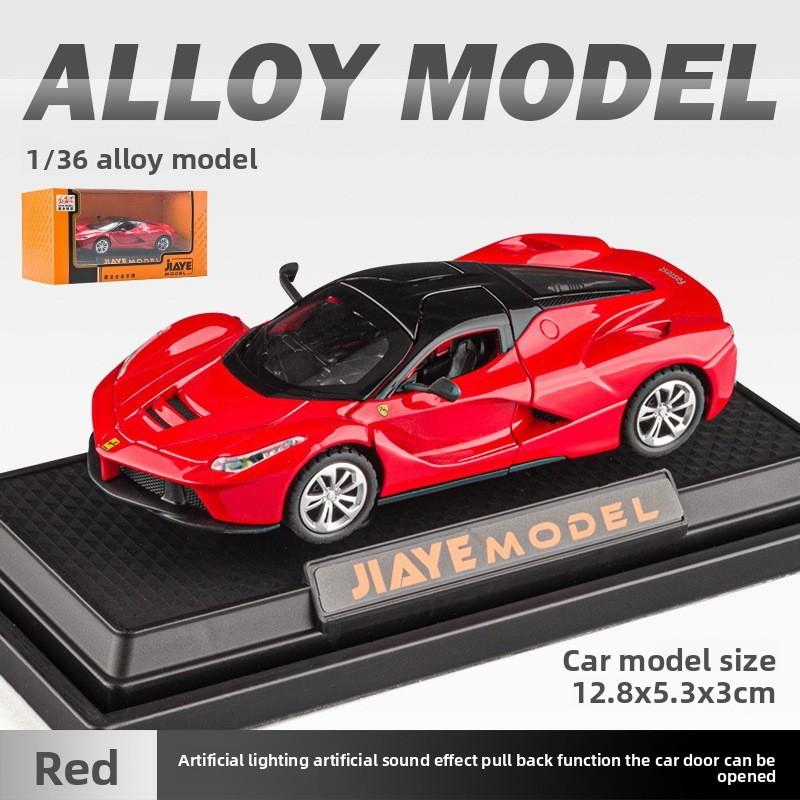 Car Laalloy Model 136 Scale Sports Light Sound Open Kids Doors