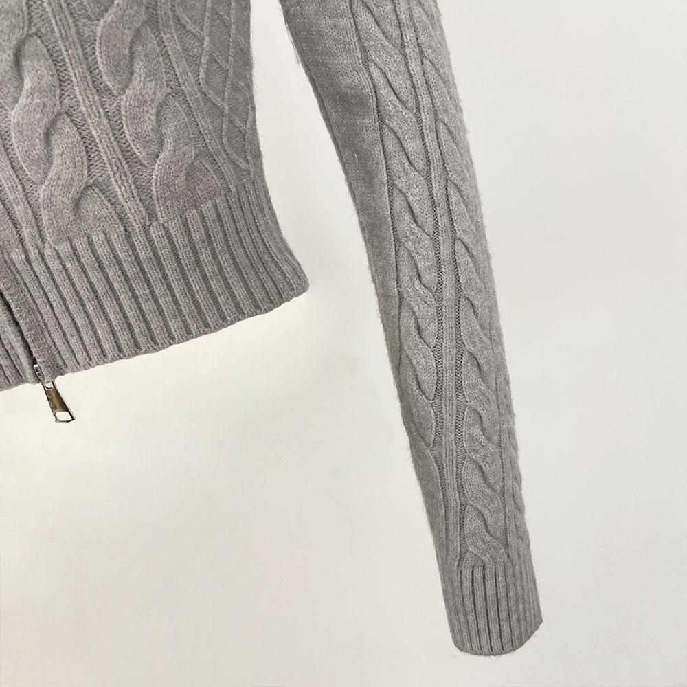 OFTBUY Soft Winter Real Fox Fur Autumn Warm Knitted Coat Short Zipper Hooded Women Jacket Casual Sweater Jacket Slim Lady Elegant Wholesale