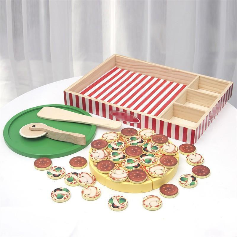 Wooden Simulation Children's Educational Hands-on Pizza Toys