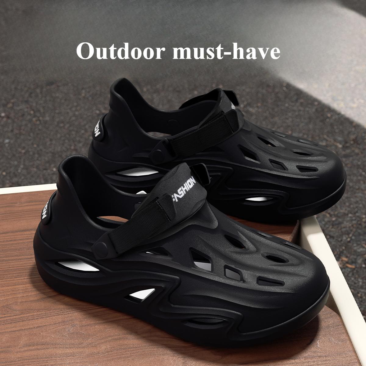 

Sandals for men in summer, anti slip, worn on the outside, beach shoes for hiking, wading, driving, hole shoes for men 40