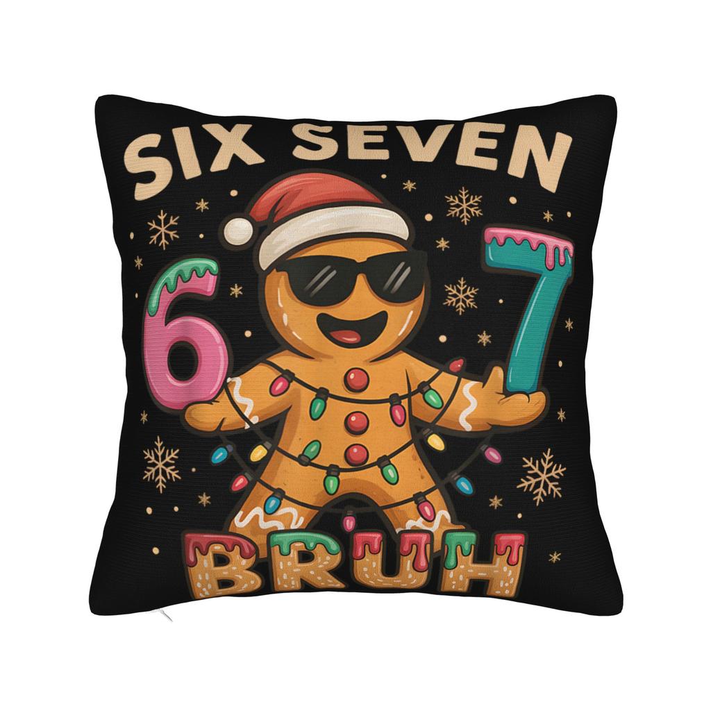 6 7 Christmas 67 Santa  Pillow Cover  Soft Cushion Cover Kawaii Pillow Case For Chair Sofa Home Decor