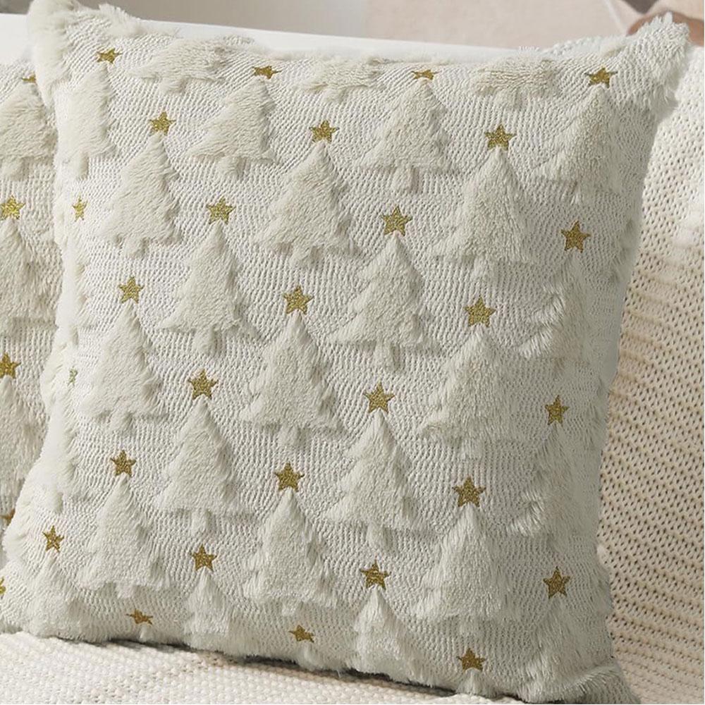 Ghost Pumpkin Plush Faux Fur Pillow Covers Soft Halloween Decor For Sofa Couch Bed Living Room White Orange Pillowcases 45x45CM
