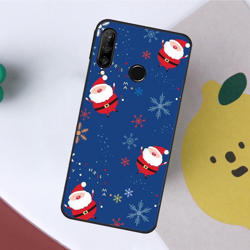 Christmas Santas seamless Deer For Huawei Nova Y60 Y70 Y90 Y61 9 10 SE Nova 8i 3i 11i 5T P50 P60 Pro P20 P40 P30 Lite Case