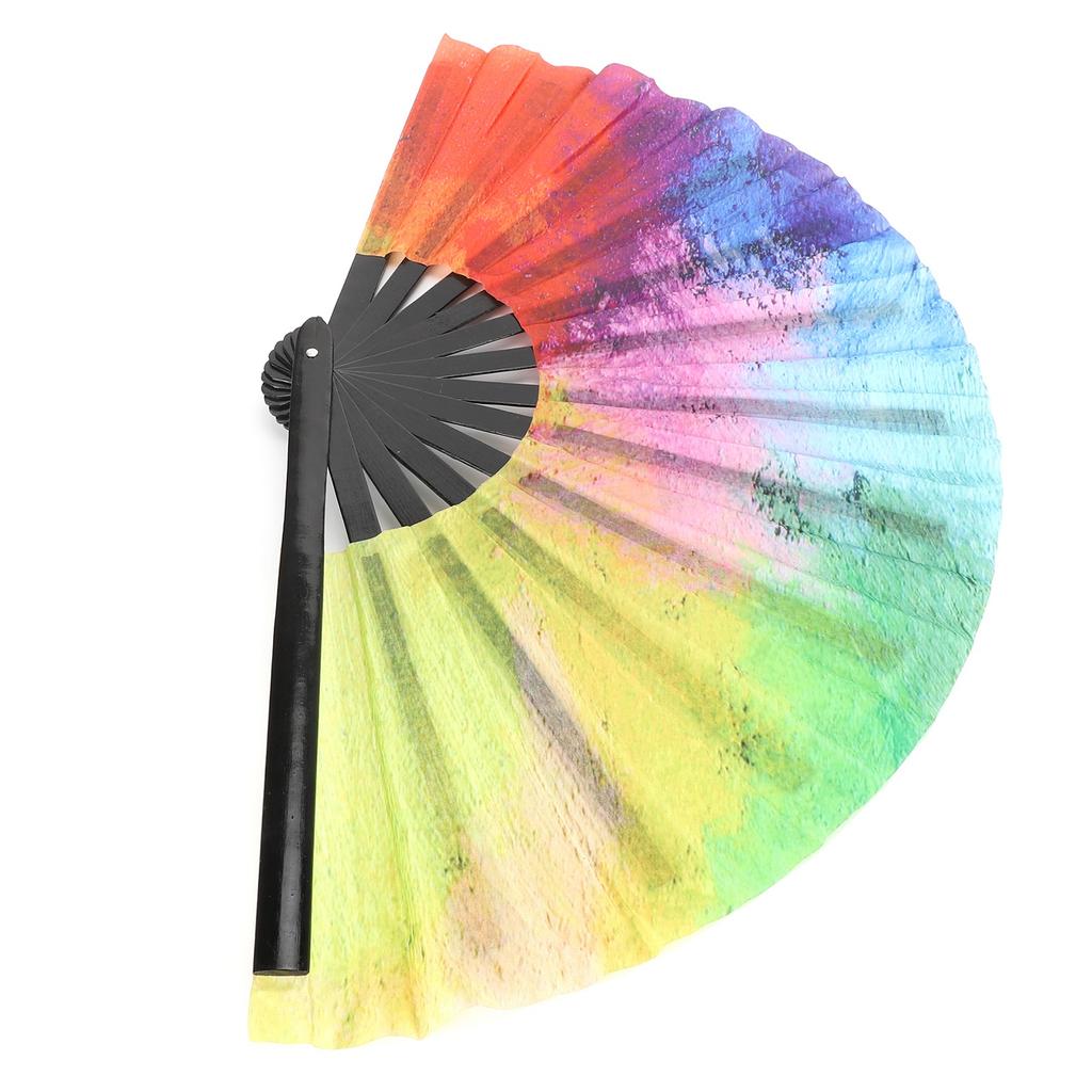 Colorful Folding Hand Held Fans with Bag Festival Decoration Gift for Birthday Thanksgiving Christmas