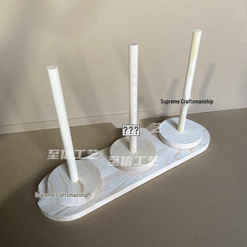 Bobinoir à laine portable en bois massif: Aide de fuseau amovible tricoté et tissé à la main