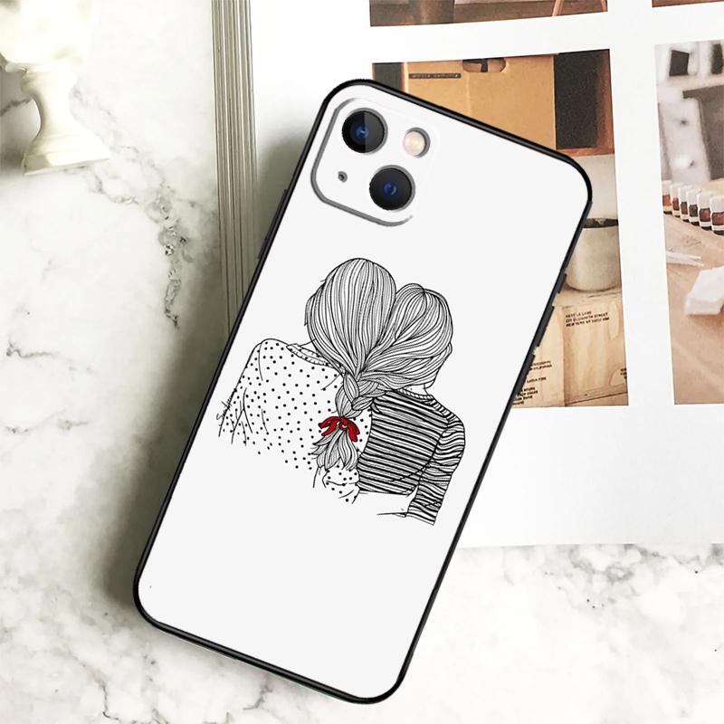

Best Friends BFF Matching Phone Case For iPhone 17 16 15 14 13 12 11 Pro Max Plus 12 13 Mini 16e 17 Air Cover Coque iPhone 16