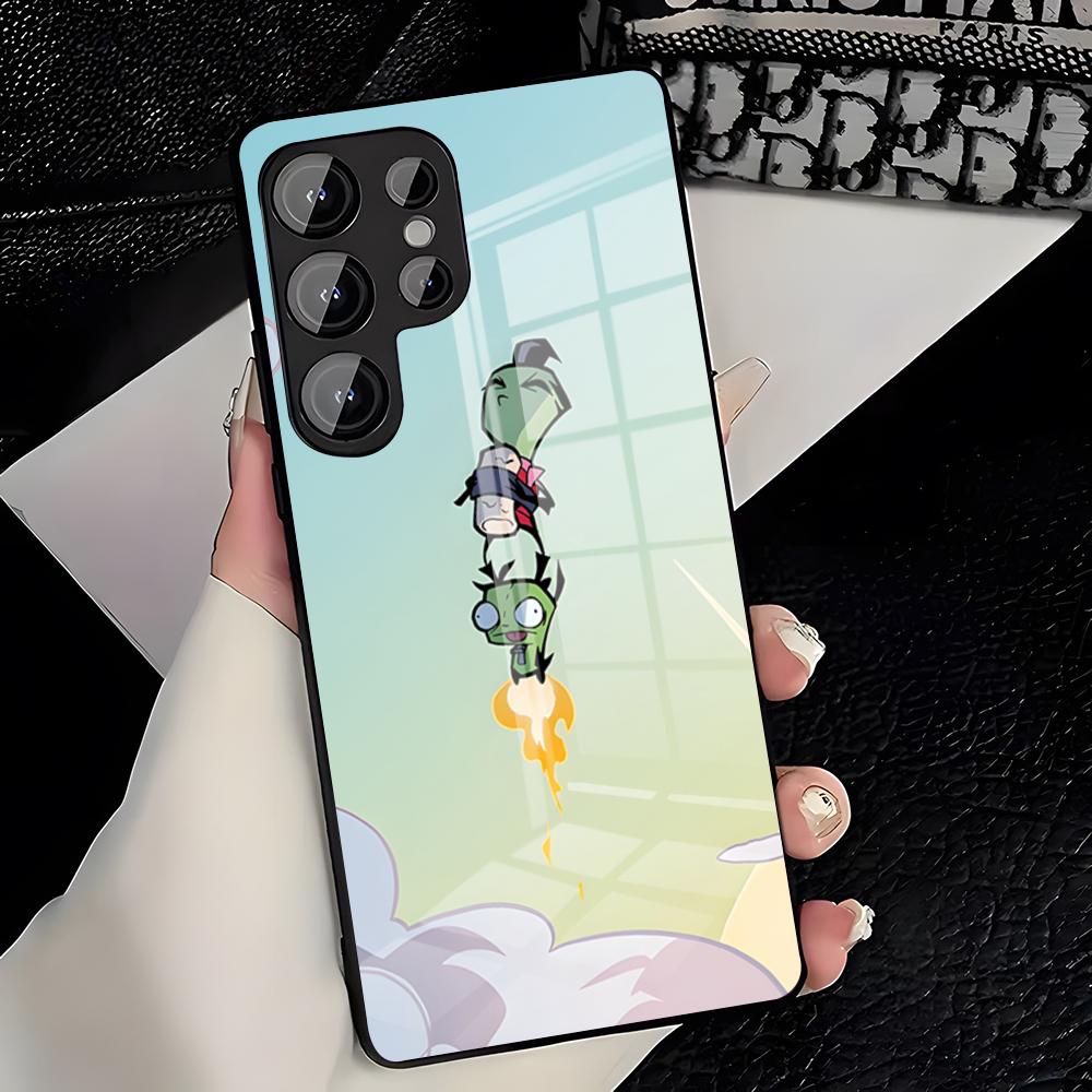 Cartoon I-Invader Zim Phone Case For Samsung A25 A13 A33 5G A54 A36 A35 A56 A52 A14 Shockproof Glass Cover