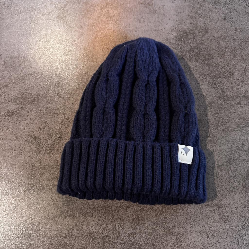 Hat Mens Knit With Solid Color Design Thick Knit Hat For Winter And Use Autumn