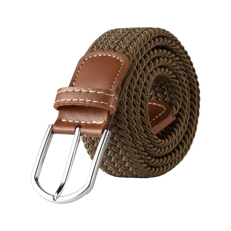 120cm Unisex Elastic Fabric Casual Belt Pin Buckle Expandable Braided Stretch Canvas Simple and Stylish Leisure Men Women Belt