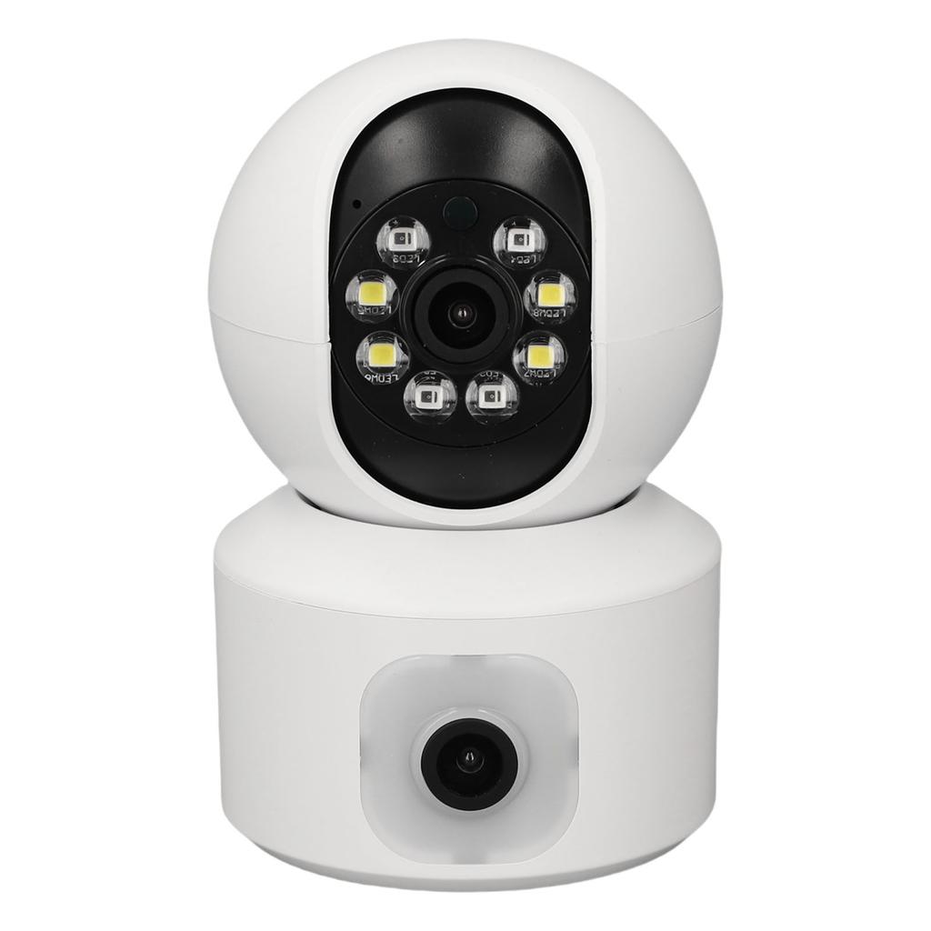 Dual Lens Security Camera 1080P Wireless Home WiFi Security Camera 360 Degree PTZ Rotation Motion