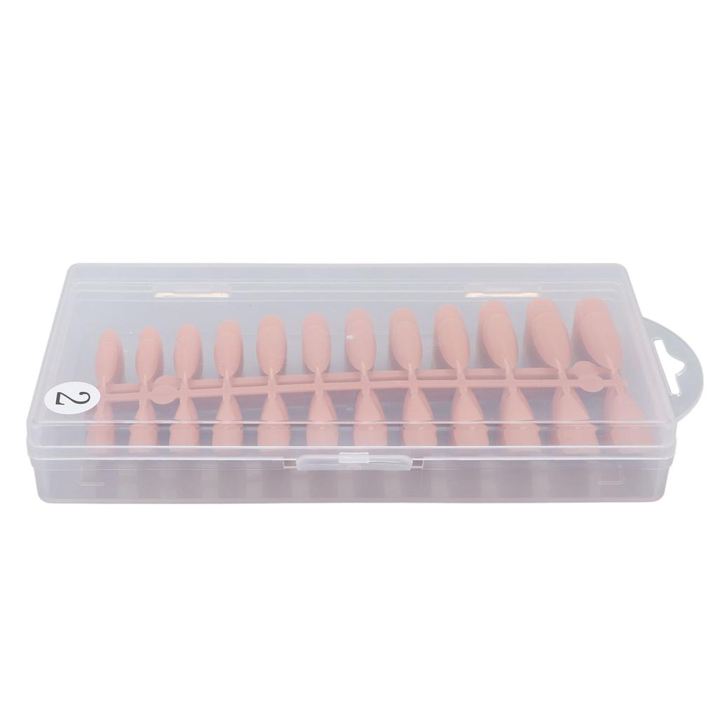 240pcs Nail Tip Glossy Solid Color Long Fake Nails Full Cover False Nail Artificial Nails for Home DIY