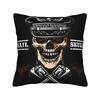 Black Grey Skull Face Día De Los Muertos Pillowcases Novelty Pillow Case For Sofa Home Decor Soft Pillow Cover