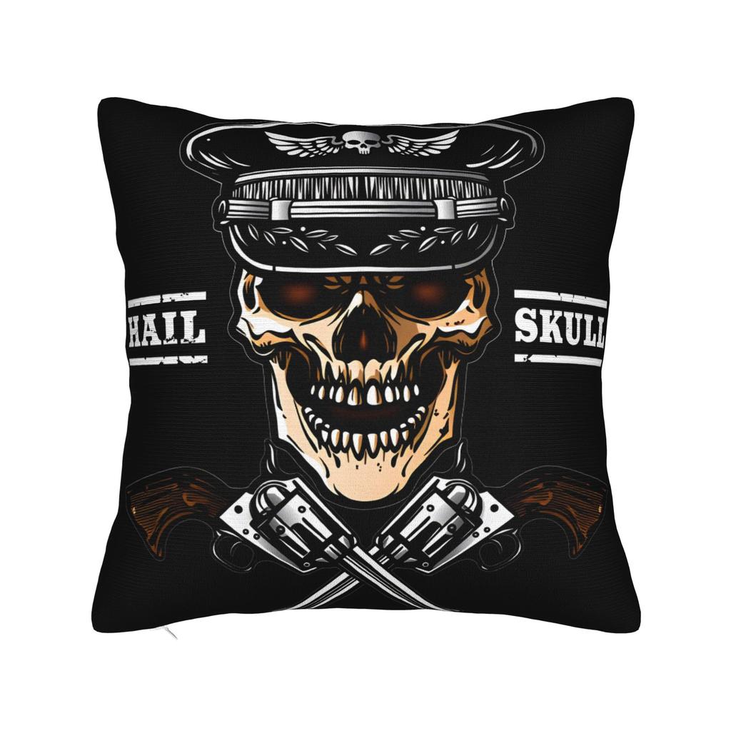 Black Grey Skull Face Día De Los Muertos Pillowcases Novelty Pillow Case For Sofa Home Decor Soft Pillow Cover