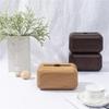 Japanese Tissue Box Napkin Storage Holder Wooden Cover ABS Toilet Paper Case Container Simple Stylish Home Car Desktop Organizer